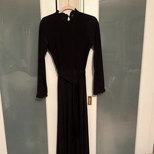 KOH KOH Womens Long Sleeve Elegant Pockets Fall Winter Evening Maxi Dress Gown